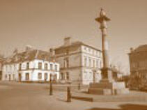 Town Square in Duns, Scotland