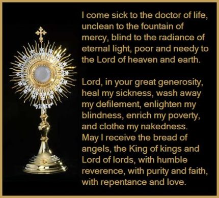 St. Thomas Aquinas’ Prayer before Holy Communion | AirMaria.com