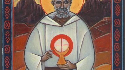 A Saint in Love with the Holy Eucharist in Adoration
